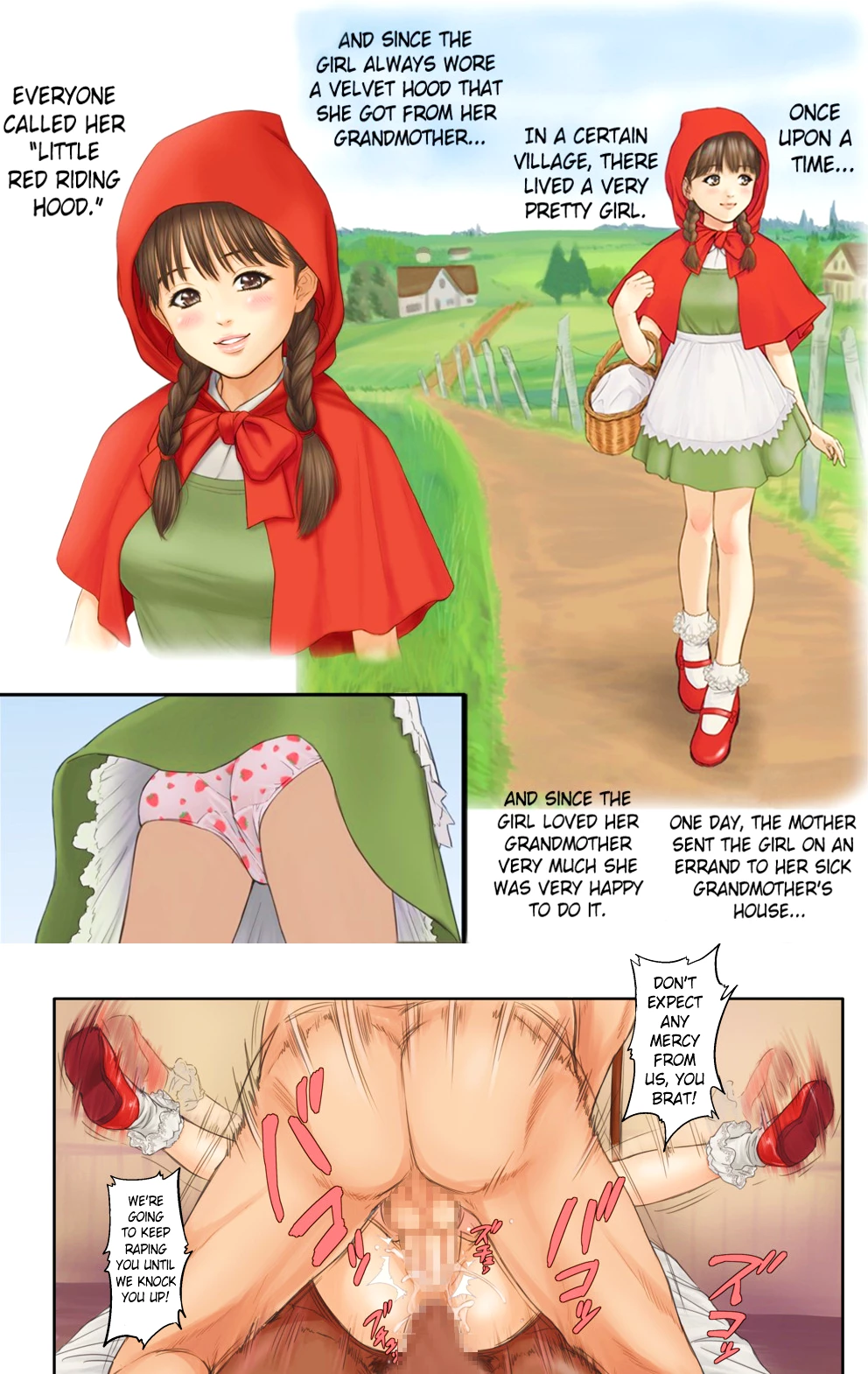 Little red riding hood story with pictures